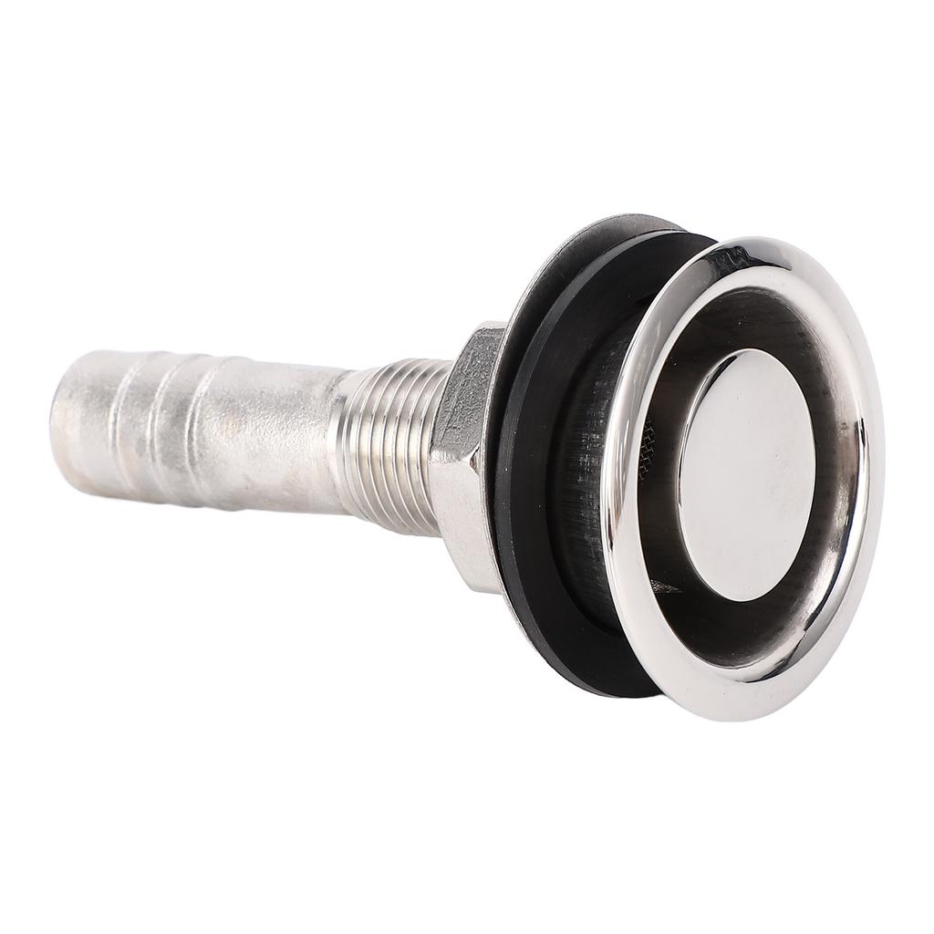 316 Stainless Steel Straight Thru Hull Valve Fitting 16mm Vent Hole for Marine Boats Ships Yachts