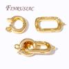 18K Echtgold Plated Endverschlüsse Verbinder Für Schmuckherstellung, Armband/Halsketten Verschluss Komponenten, DIY Perlenzubehör