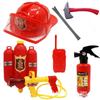 Children's Firefighter Role-Play Costume Set: Toy Axe, Fire Extinguisher, Helmet & Water Gun.