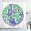Teal Shower Curtain,Retro Arrow Pattern In Horizontal Line Heading To Opposite Directions Art Print, Cloth Fabric Bathroom Decor