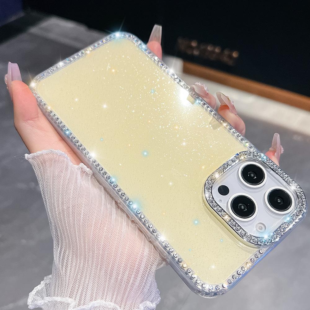 Bling Glitter Transparante Telefoonhoesje Voor Samsung S25 Ultra S24 FE Case A56 5g A16 A55 A17 A26 A07 A36 S23 Ultra Schokbestendige Zachte Cover