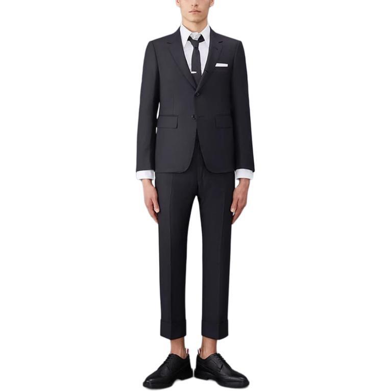THOM BROWNE Shirts Men's White Pointed Collar Moderate Shirt MWL001AF0313100