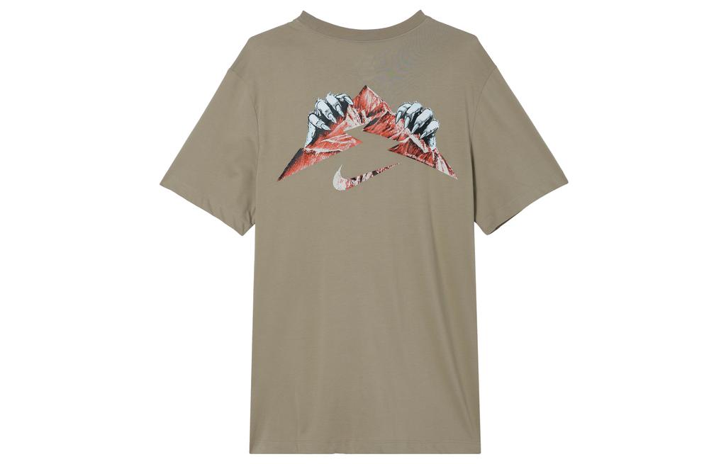 Nike DRI FIT Running T Shirt Men's Khaki FZ8055-247