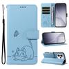 Magnetic Card Solt Wallet Leather Embossed Little Cat Phone Case For Google Pixel 10 Pro XL 9A 9 8 8A 7A 7 Flip Bag Pocket Cover