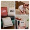 New 2026 Mini Cute Calendar Small Desk Calendar Simple Creative Coil Calendar Planner Home Desktop Decoration Office Stationery