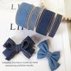 Crimped Denim Fabric Strips for DIY Hair Accessories and Handmade Hair Clips