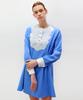 DAMAGE MNEMONIC Lace Tuck Blue Dress_Lace Tuck Blue Op