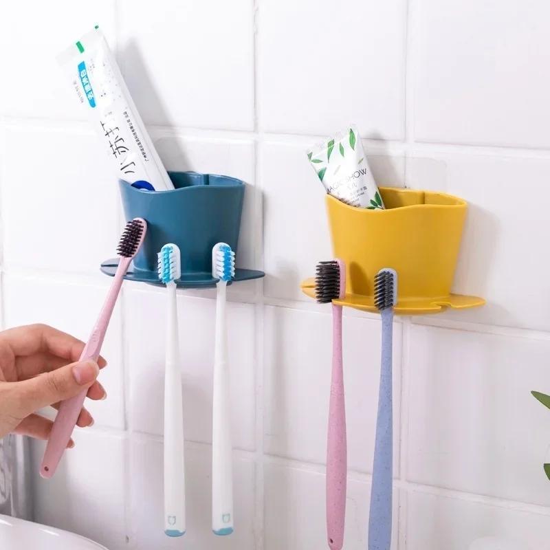 New 1PCS/Punch-free Razor Storage Rack Bathroom Wall Hanging Brushing Tooth Washing Toothbrush Holder