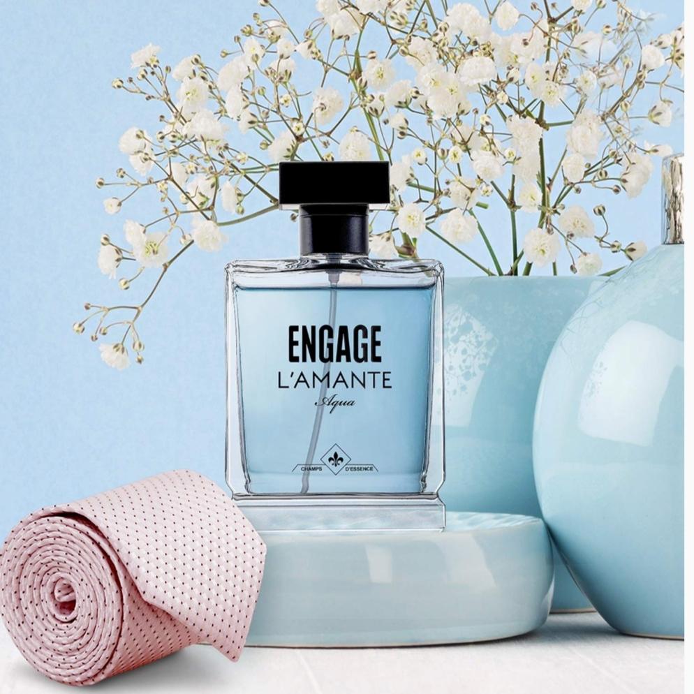 Engage L'amante Aqua Eau De Parfum for Men, Aqua Fragrance Scent, Perfume for Men Long Lasting Smell, Premium Perfume, Skin Friendly, 100ml