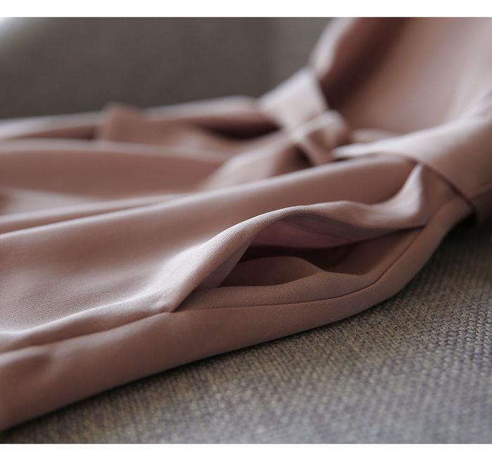 Elegant Mist Pink Lace A-Line Midi Dress with Short Sleeves for Spring & Summer