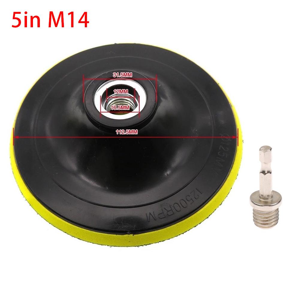 3-7 Inch Self-adhesive Backing Pad Polishing Plate With 10/14mm Thread Adapter Angle Grinder Wheel Sander Disc Polishing Tool