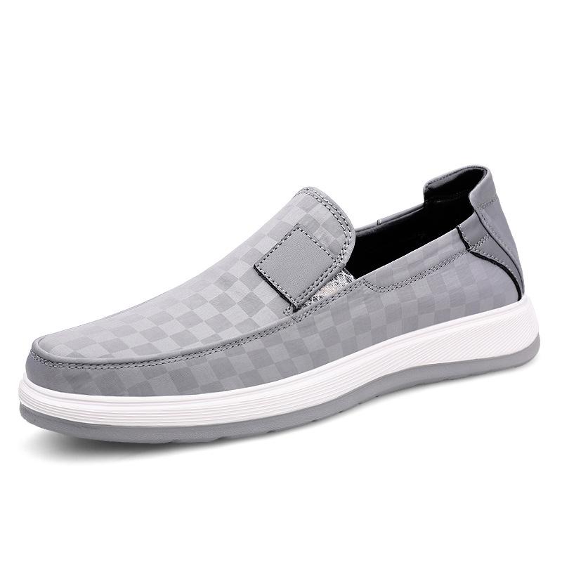 Men s Large Size Spring Plaid Moccasins - Casual Slip-On Loafers 43