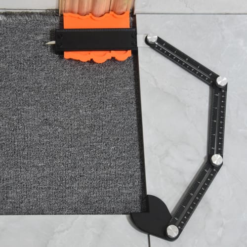 Contour Gauge Profile Tool, Lockable Contour Gauge, Super Gauge Shape and Contour Tool, Adjustable Multi-Angle Ruler, Profile Duplicator for Wood Floo