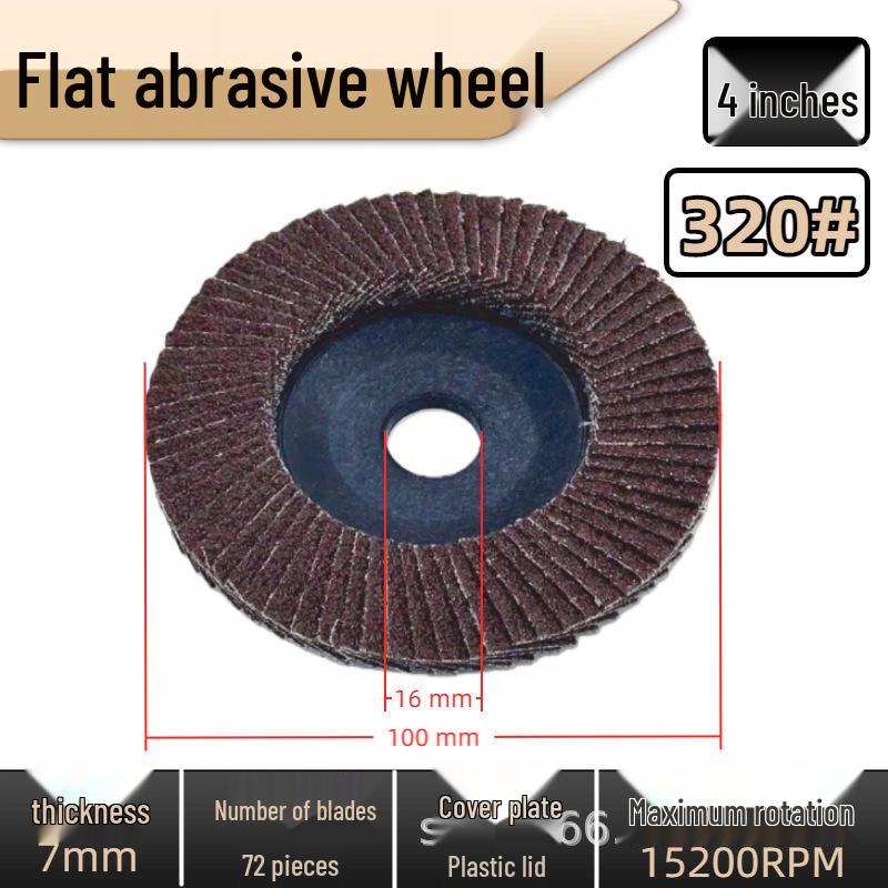 Thickened Plastic Covered Stainless Steel Flap Disc for Metal Polishing and Grinding