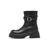 Maillard Martin Boots New Summer Platform Boots Black Western Boots Pile Boots