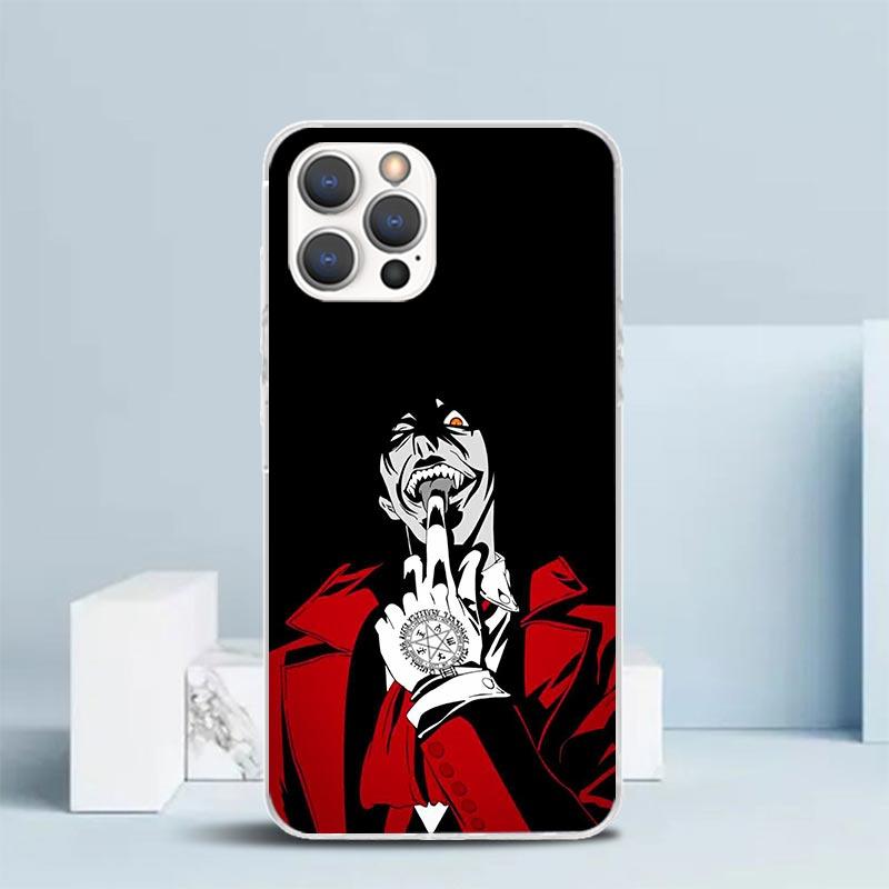 A-Alucard Hellsing Anime Soft Cover for iPhone 16 17 Air 15 14 Pro Max 16E Phone Case 13 Mini 12 11 7 SE 8 Print Pattern Fit Cas