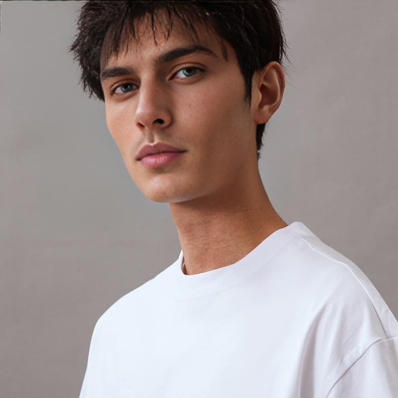 Calvin Klein Jeans Solid Color Letter Print Pullover Short Sleeve T-Shirt Unisex Tops White 40HM228-24S-YAA