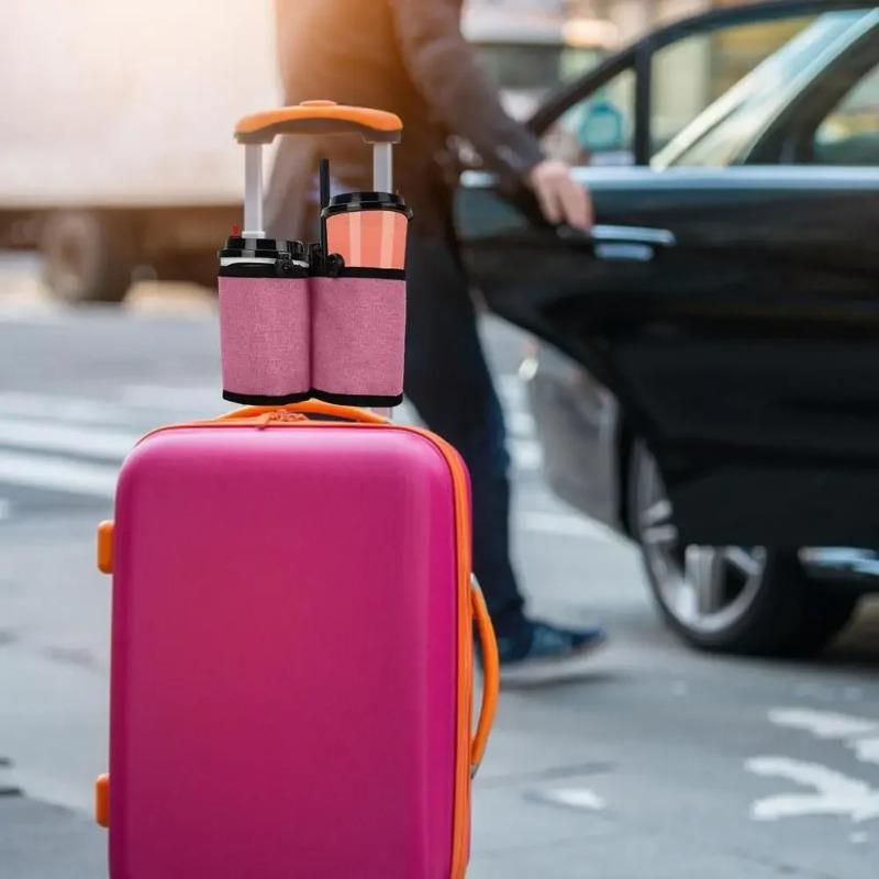 Travel Suitcase Cup Holder Luggage Cup Set Portable Drink Cup Set Multifunctional Storage Luggage Case Hands-free Milk Tea