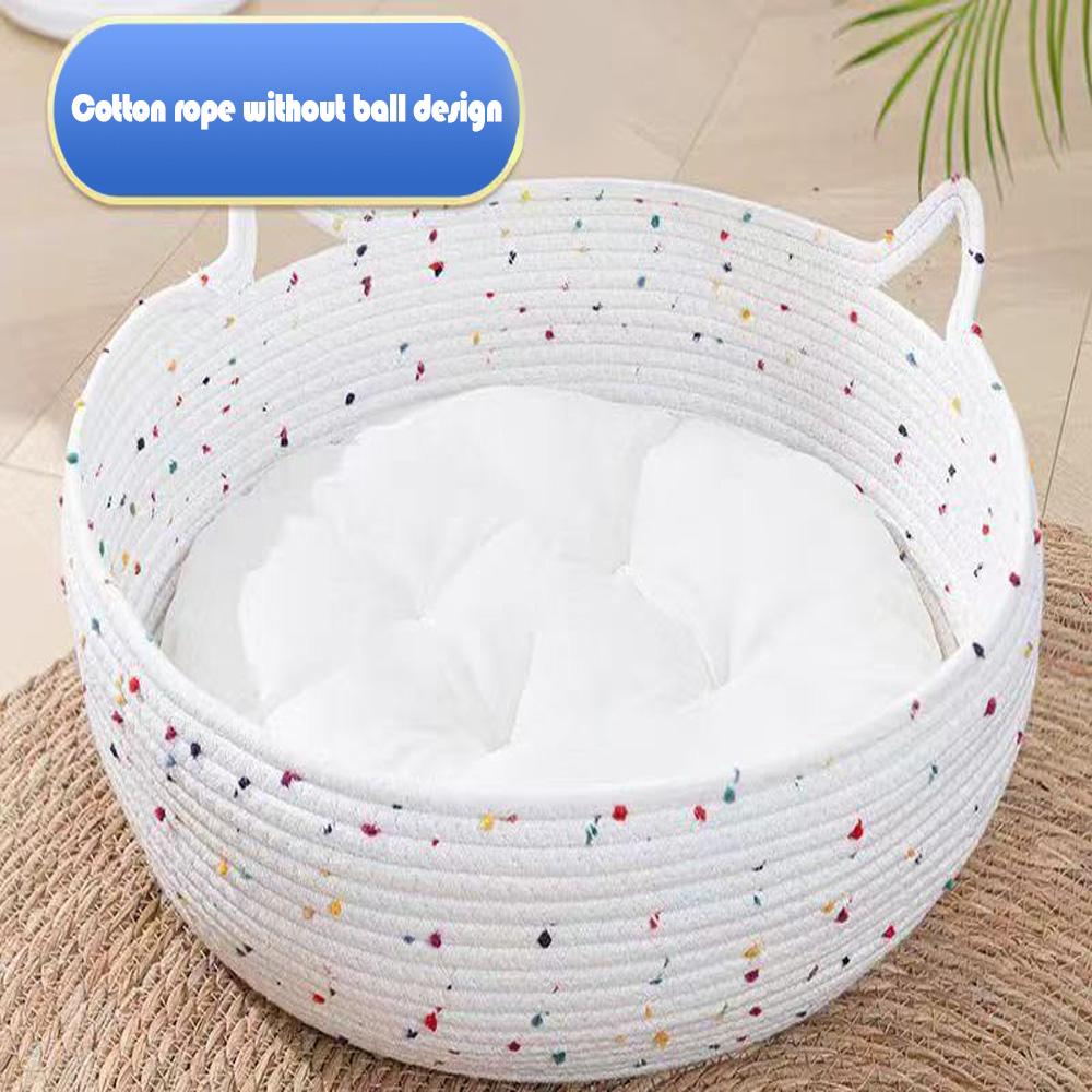 Woven Deep Sleep Cat Bed Foldable Washable Pet Autumn Winter Seasonal Heating Pad Pet Supplies Accessory Suitable For All Season