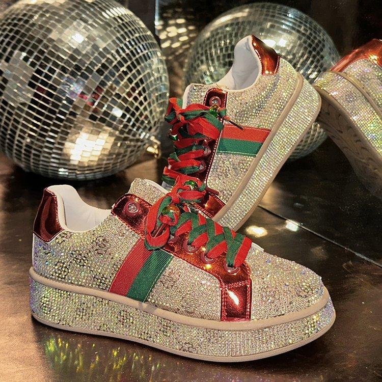 

Европейская станция, полная ромбовидных толстых базовых туфель, женская обувь 2025 года, новая весенняя обувь с вышивкой в тон, большого размера, повседневная спортивная обувь, женская обувь 42 хаки