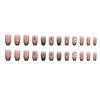24pcs Manicure DIY Press On Nails Full Cover Crystal Butterfly Long Fake Nails Ballerina French