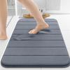 Set Of 2 NonSlip Bath Mats Quick Dry Rugs Polyester Carpet Easy To Clean Bathmat Machine Washable