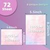 72 Pieces Stationery Set with Envelopes (48 Lined Watercolor Sheets + 24 Matching Envelopes), 8 Unique Designs, 5.5 x 8.25 inch Double Sided Printing