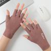 Herbst- und Winterhandschuhe für Damen Paare Fingerlose Outdoor-Radhandschuhe Studenten Tippen Deutsch Samt Warm Halbfingerhandschuhe