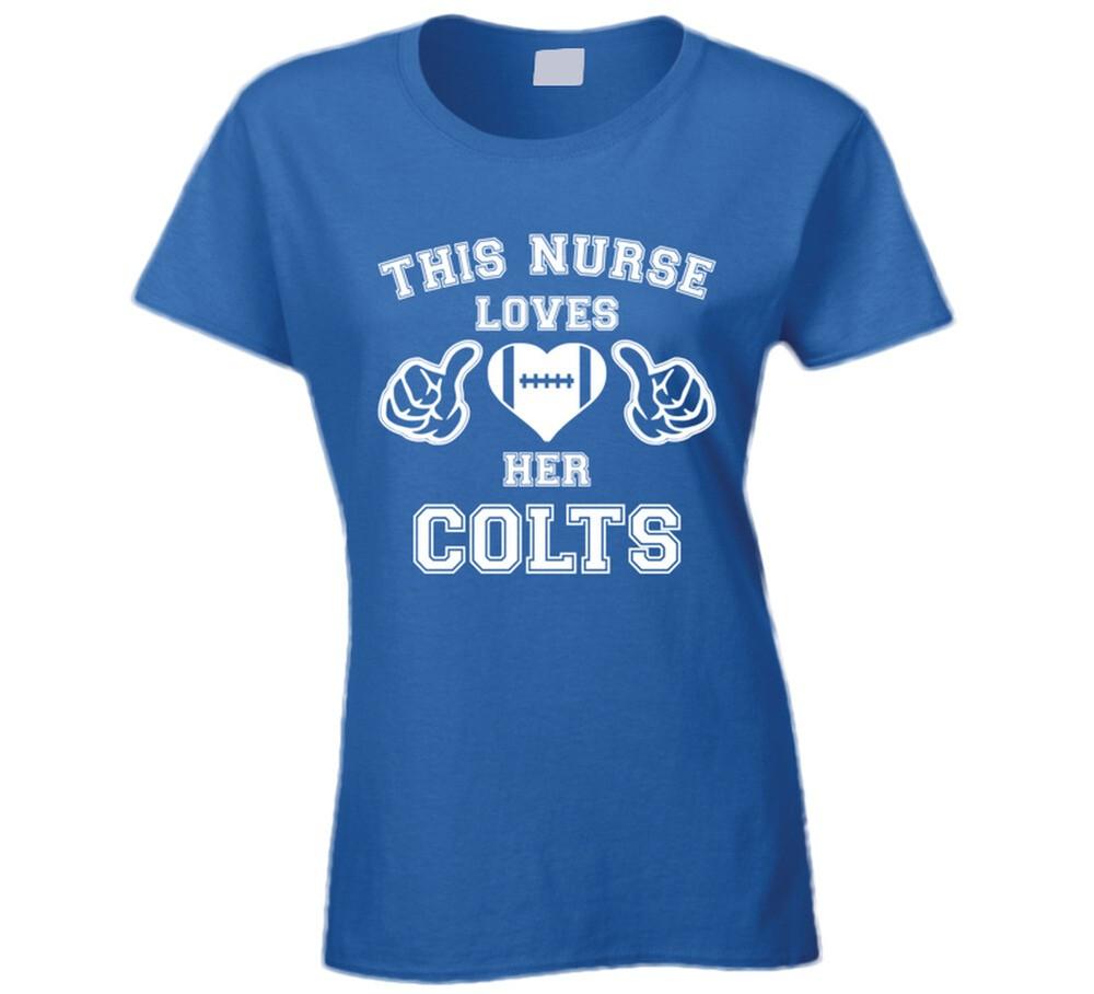 

This Nurse Loves Her Colts Football T Shirt XL