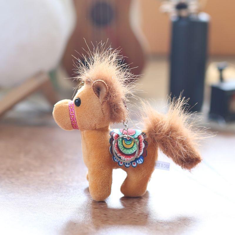 Horse Cute Mini Plush Keychain Pp Cotton Stuffed Animal Toy Gift Kids For