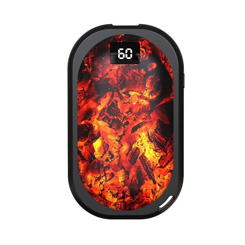 2025 Cross-Border Digital Hand Warmer: Dual-Sided Heating & Large Capacity Charcoal Fire Charging.