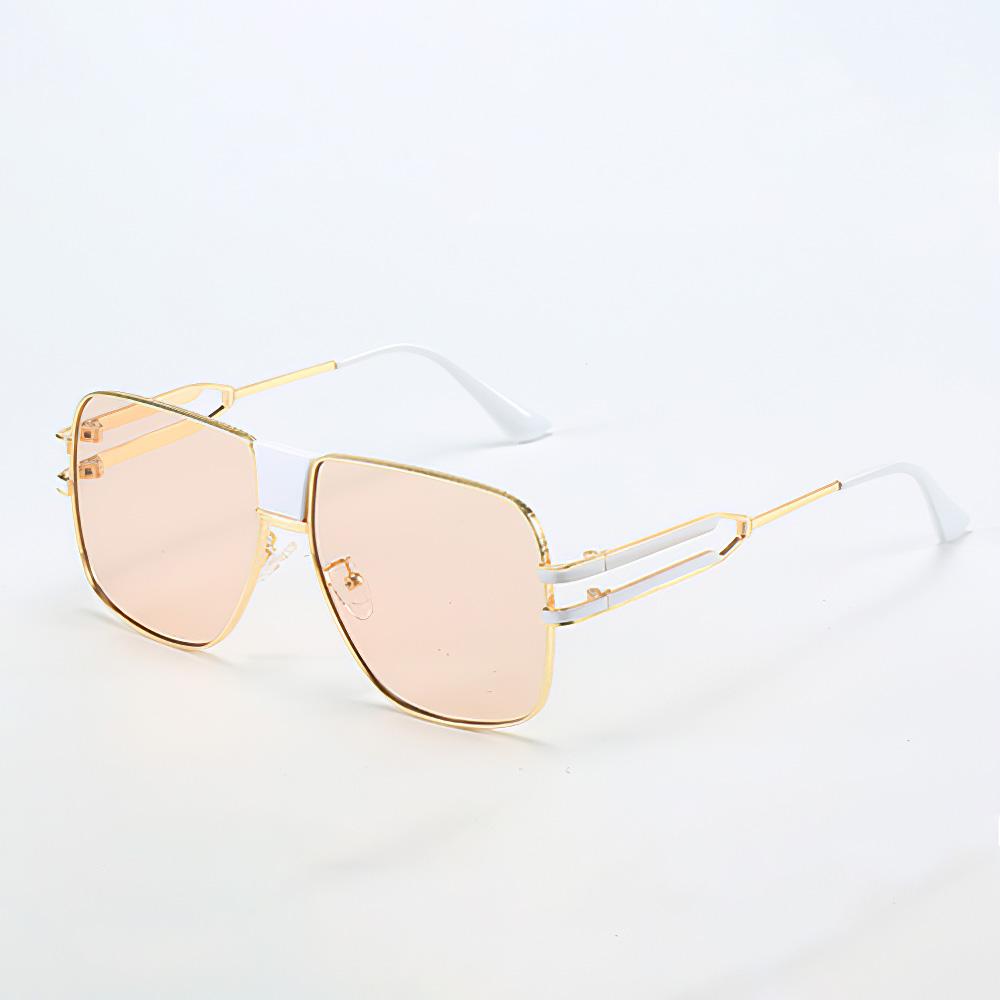 Fashionable High-End Oval Shaped Sunglasses For Women With Unique Golden Frame Delicate Frame Design Paired Women Sunglasses