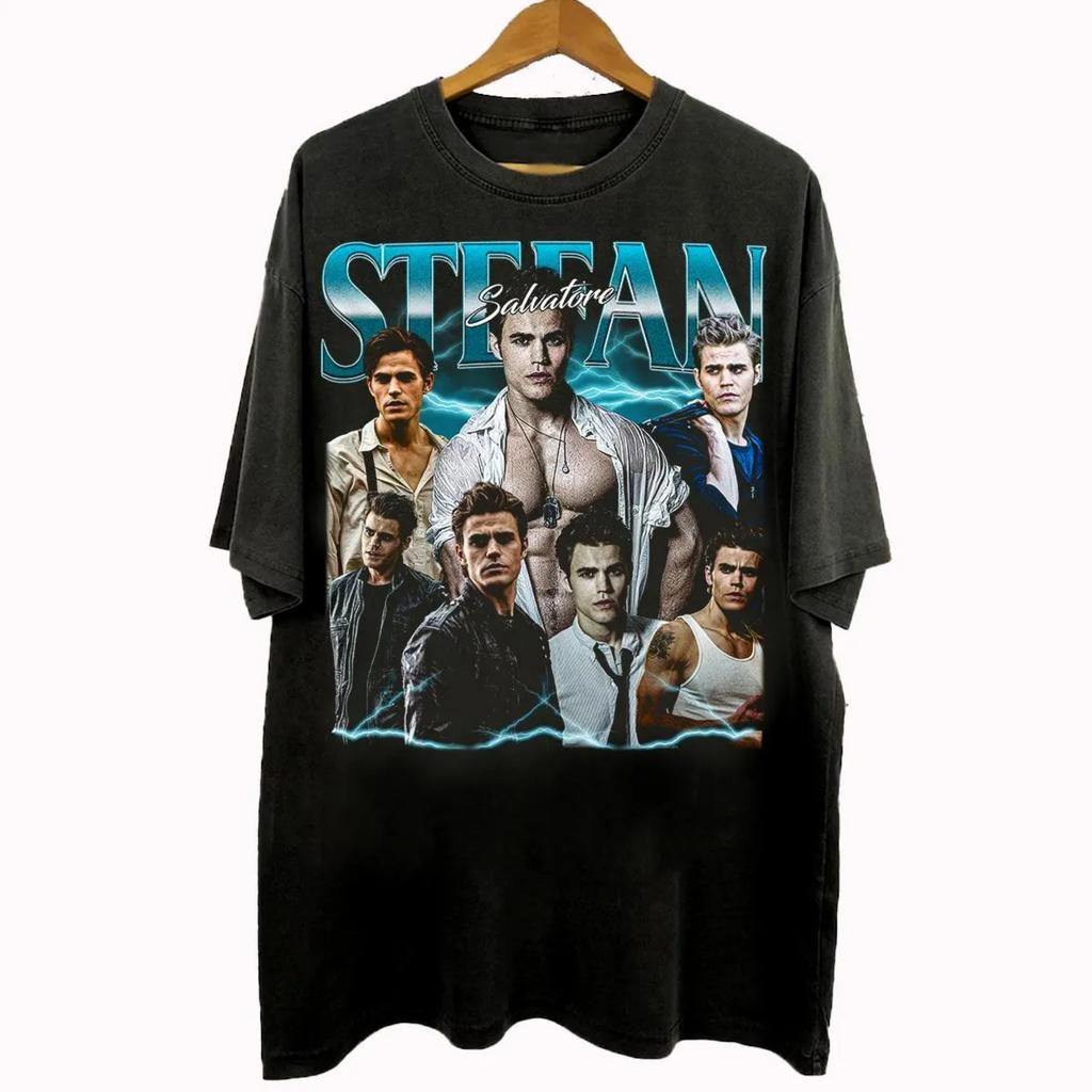 Stefan Salvatore Printed Womens Tshirt SpringSummer Fashion Trend Pure Cotton Top Neutral Short Sleeve Tshirt