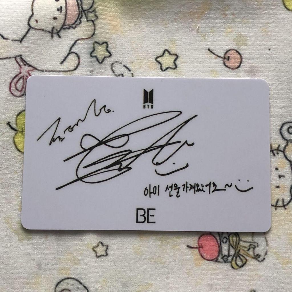 [USED] BTS Bangtan Trading Card V Taehyung BE Lucky Drop Unreleased