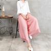 Sommer frauen Hosen Breite Bein Culottes Hose Weibliche Hohe Taille Dünne Chiffon Plus Größe Casual Damen Culottes