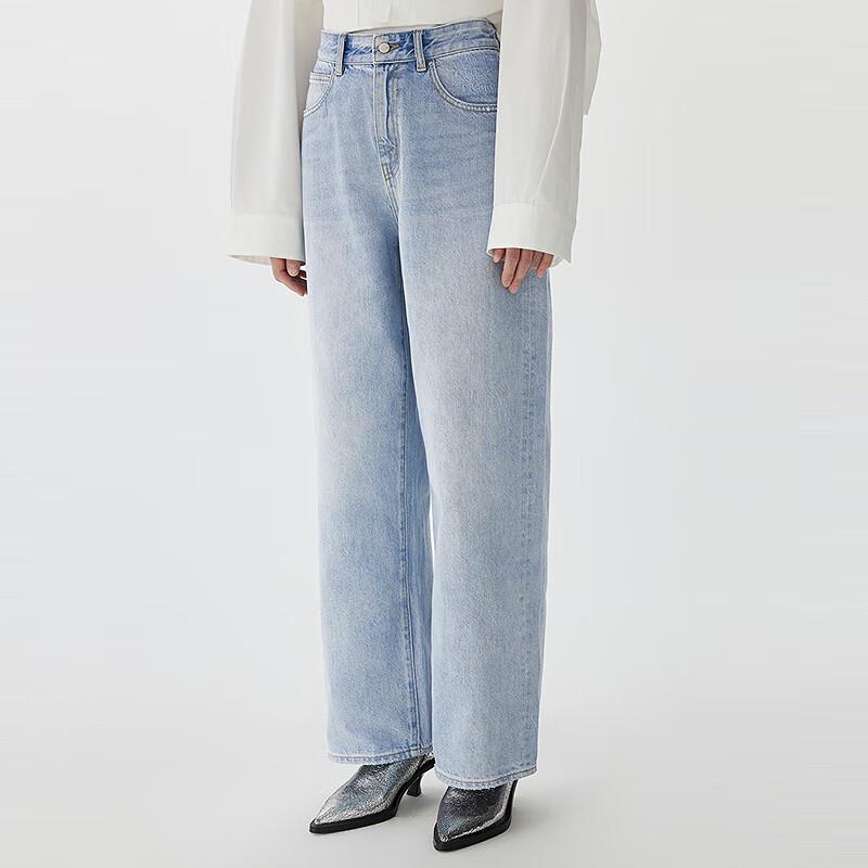 

JNBY 2025 Spring Straight Loose Denim Jeans S