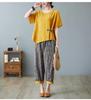 Arrival 2 Piece Sets Women Casual T-shirt and Ankle-length Pants Summer Vintage Style Loose Female Pant Suits