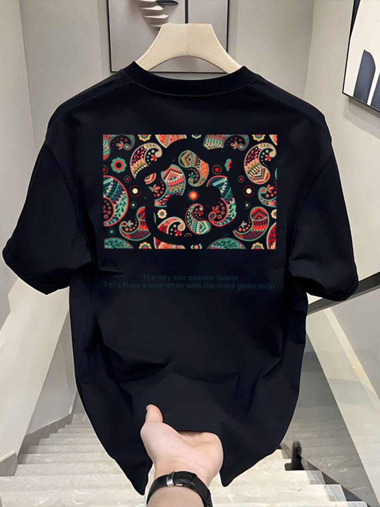 American 2026 New Style Pure Cotton Shortsleeved Tshirt Summer Mens And Womens Loose Roundneck Top Printed Tshirt