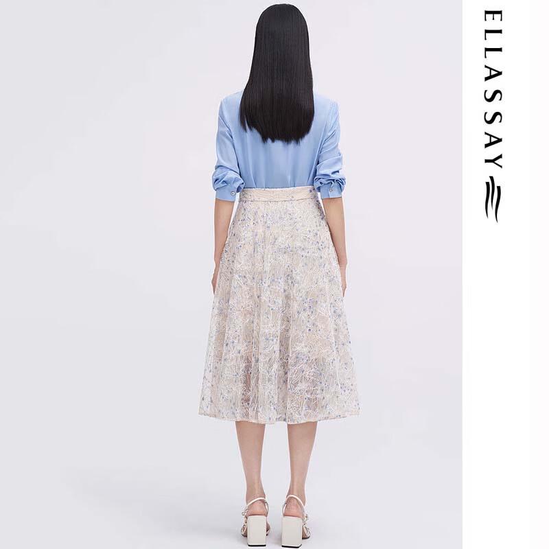 ELLASSAY Women's Double-Layer Hem Skirt EWE342Q03200