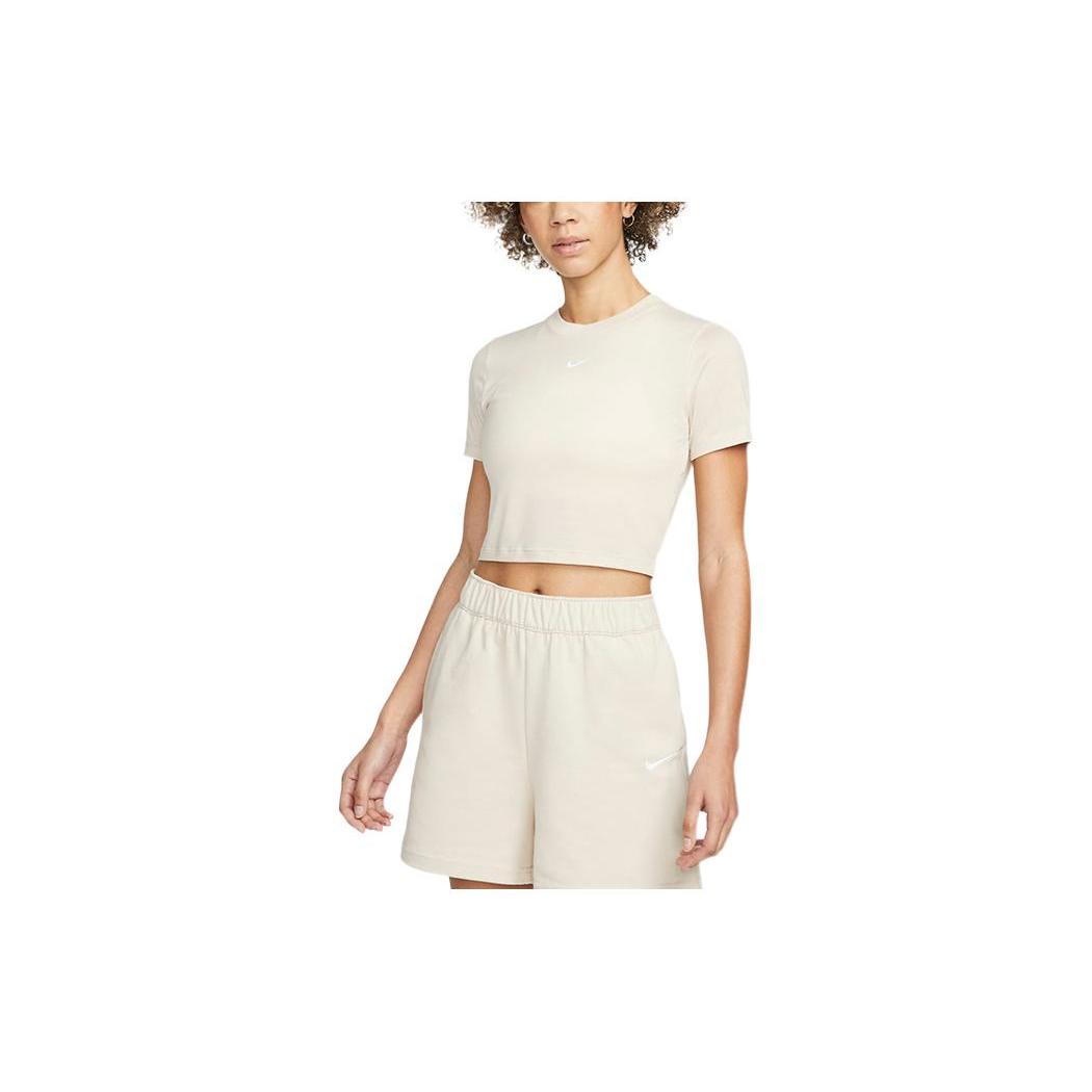 

Новый кроп-топ Nike Sportswear Essentials Series женский, цвет дюна белый DD1329-126 S