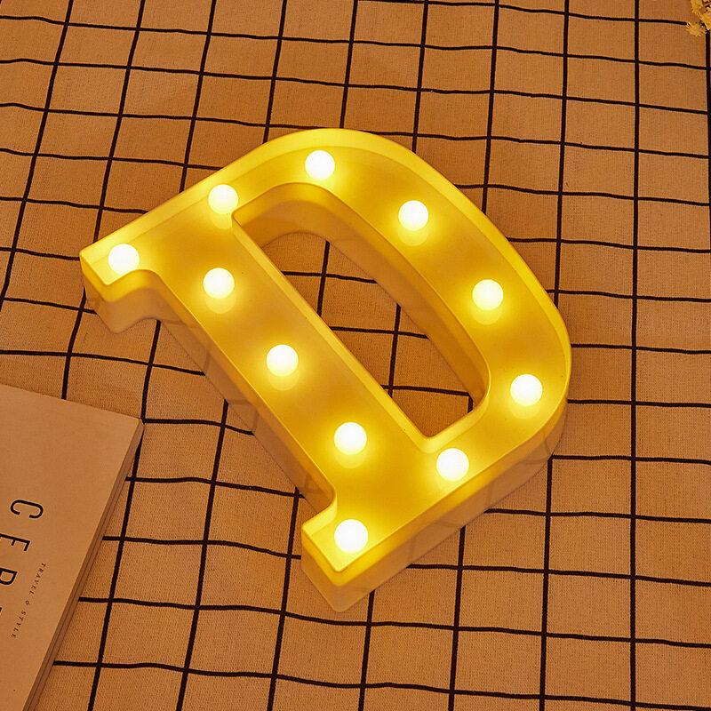 26 Luminous Alphabet Letter LED Night Lights Ambience Battery Light Letters Lamp Christmas Wedding Birthday Party Decoration