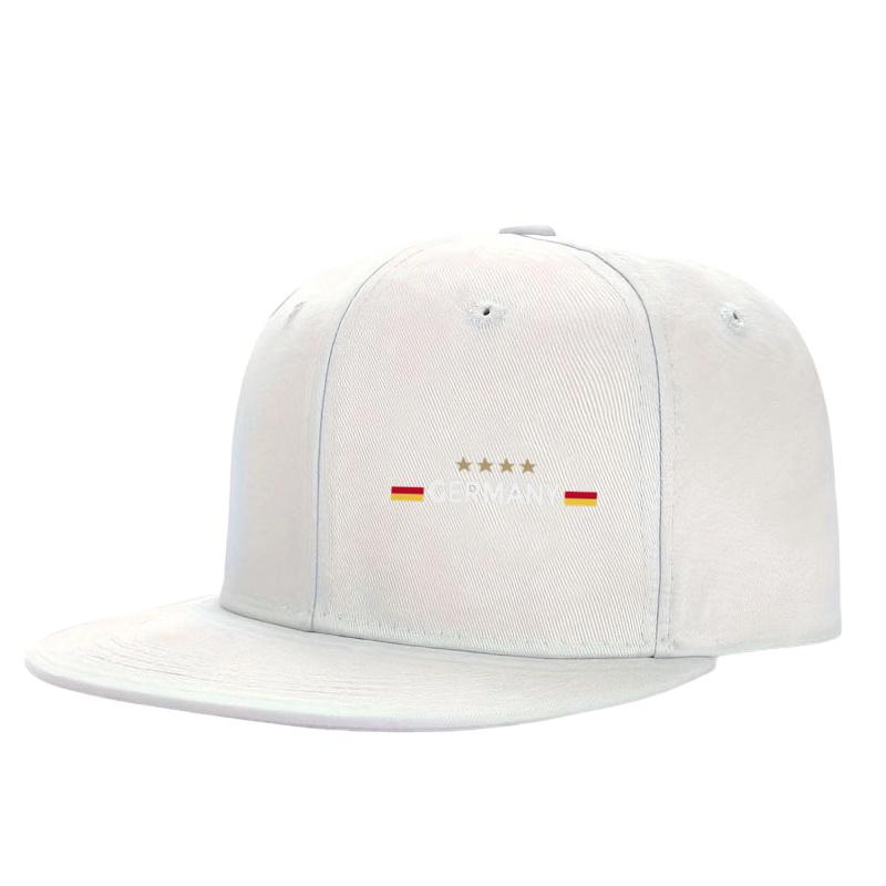 Germany Four Stars Football Fan Snapback Cap Adjustable Polyester Flat Brim Hat Casual