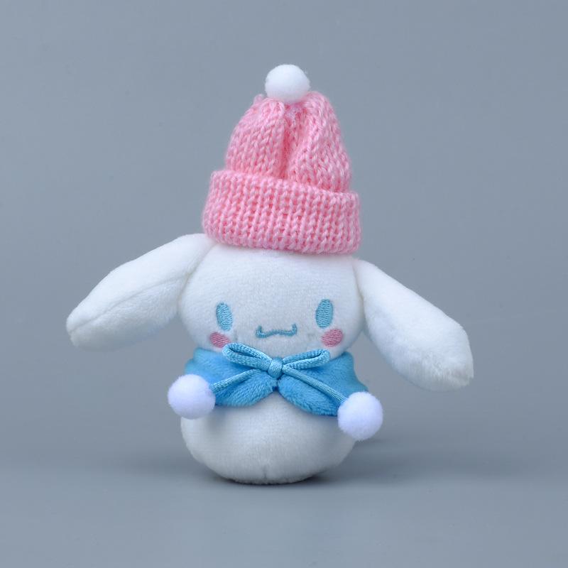 

Зимний Снеговик Кукла Sanrio Cinnamoroll Hellokitty Дизайн Шапки и Шарфа Подарок Для Cinnamon Dog