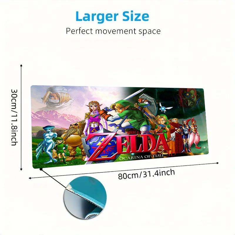 Game Legend of Zelda Color Mouse Pad Large Gaming Table Cushion Non-slip Laptop Tablet Big Mousepad XXL Mat Mini PC Playmat With Lock edge