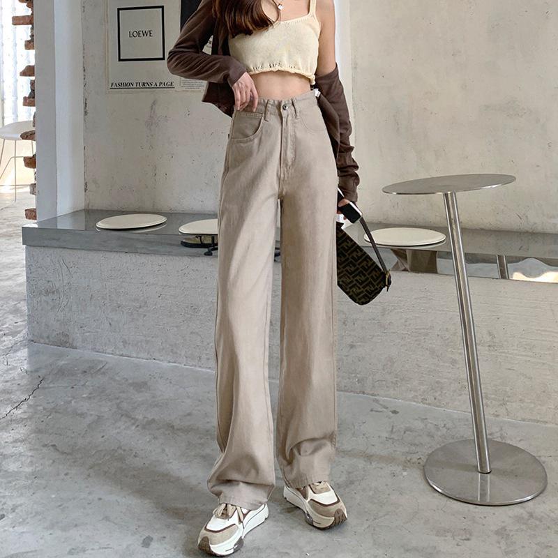 Korean High-Waist Loose Straight-Leg Jeans for Women - Summer/Autumn 2022