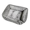 Cat Sofa Thickened High-Elastic Filling with Heightened Rim Neck Protector Soft Flannel Fabric for All-Season Pet Bed for Cats