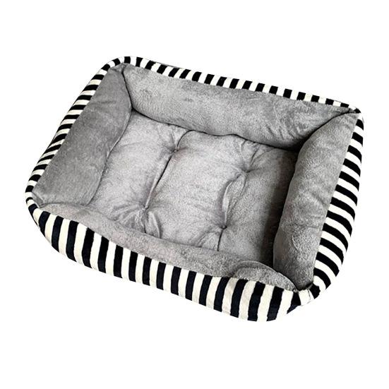 

Cat Sofa Thickened High-Elastic Filling with Heightened Rim Neck Protector Soft Flannel Fabric for All-Season Pet Bed for Cats S чёрный