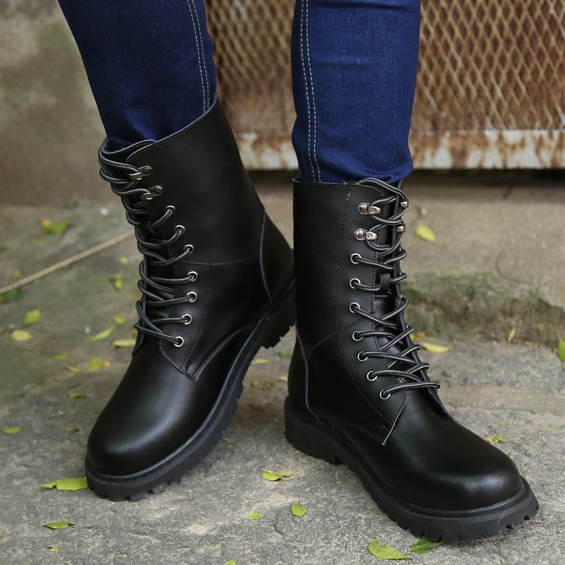 Grote Maten Laarzen, Britse Martin Laarzen, Leren Laarzen, Militaire Laarzen, Leren Laarzen, Paardenlaarzen