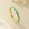 Vintage Enamel Dropped Glaze Bangle Flower Oil Drop Bracelet Enamel Floral Bangle  Daily Wear