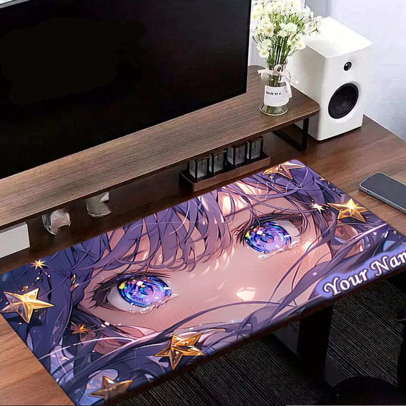 1PC Custom Name "Starry Night Fantasy" Mouse Pad, Keyboard and Mouse Desk Pad, for Computer Notebook  Birthday Gift For Any Room Or Office
